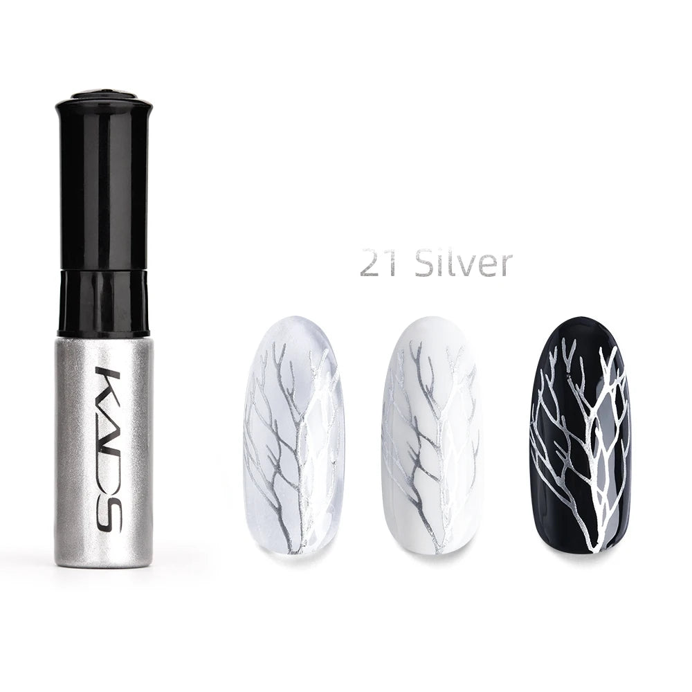 KADS Nail Art Stamping Polish Black White Gold Silver Green Printing Varnish DIY Design for Stamping Plate Color Nails Lacquer