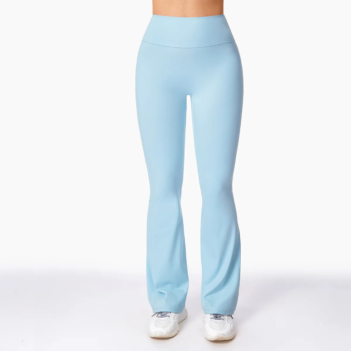 New Arrival Lulu Micro Stretch Wide Leg High Waist Yoga & Fitness Pants Naked Sports Wear Solid Pattern for Running Exercise.