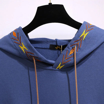 150Kg Plus Größe frauen Frühling Herbst Lose Mit Kapuze Stickerei Sweatshirt Büste 157cm 6XL 7XL 8XL 9XL 10XL lange-Ärmeln Casual Top.