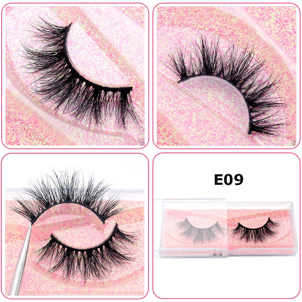 Mink Eyelashes Hand Made Crisscross False Eyelashes Cruelty Free Dramatic 3D Mink Lashes Long Lasting Faux Cils for Makeup Tools.