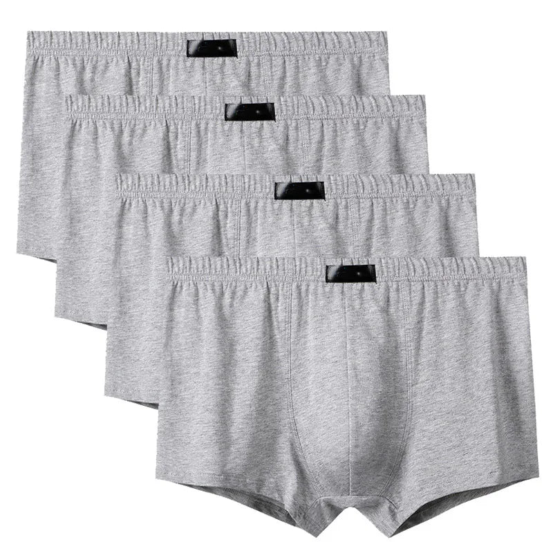 4 Teile/los Schlüpfer der Männer Männliche Unterhose Shorts Boxer Unterwäsche Slip Baumwolle Große Größe 5XL 6XL