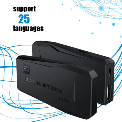 M8 4K TV Game Stick Video Game Console Built-in 40000 Games Wireless Gamepads Controller TV Retro Handheld Game Player for PS1.