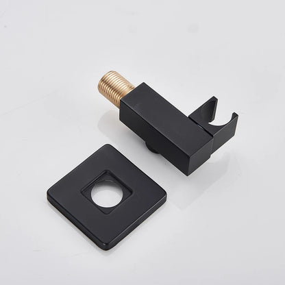 Black Shower Faucets System Bathroom Wall Mounted Rainfall Shower Kit Concealed Embedded Box Hot Cold Water Mixer Tap SUS304