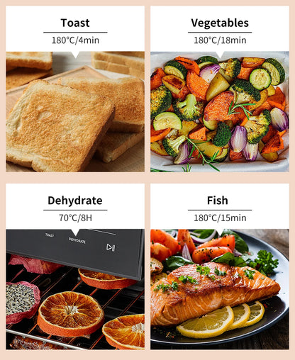 BioloMix Multifunctional 7L Air Fryer without oil electric oven, Dehydrator, Convection Oven, Touch Screen Presets Fry, Roast.