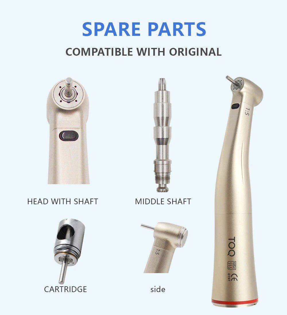 Dental Factory equipment increasing red ring 1:5 with light contra angle handpiece Push Button dental handpiece medical suppl.