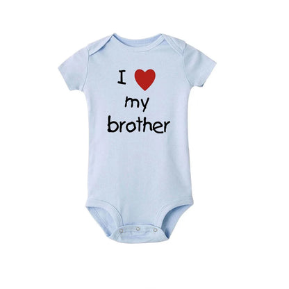 Ich liebe meine Schwester Bruder Zwillinge Baby Kurzarm Body Neugeborene Baby Jungen Mädchen Säugling Sommer Strampler Kleidung Overall Geschenke.