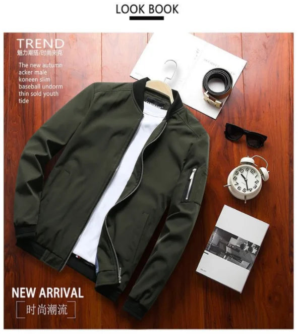 Liu Ming Autumn Winter Men Casual Streetwear Hip Hop Plus Size Zipper Bomber Jacket Coat.