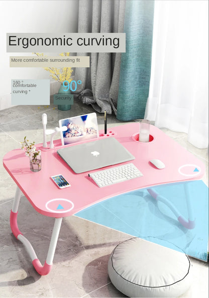 Klappbarer Laptop-Schreibtisch für Zuhause, für Bett und Sofa, Laptop-Betttablett, Tisch, Schreibtisch, tragbarer Schoßschreibtisch zum Arbeitszimmer und Lesen, Bett-Tablett-Tisch
