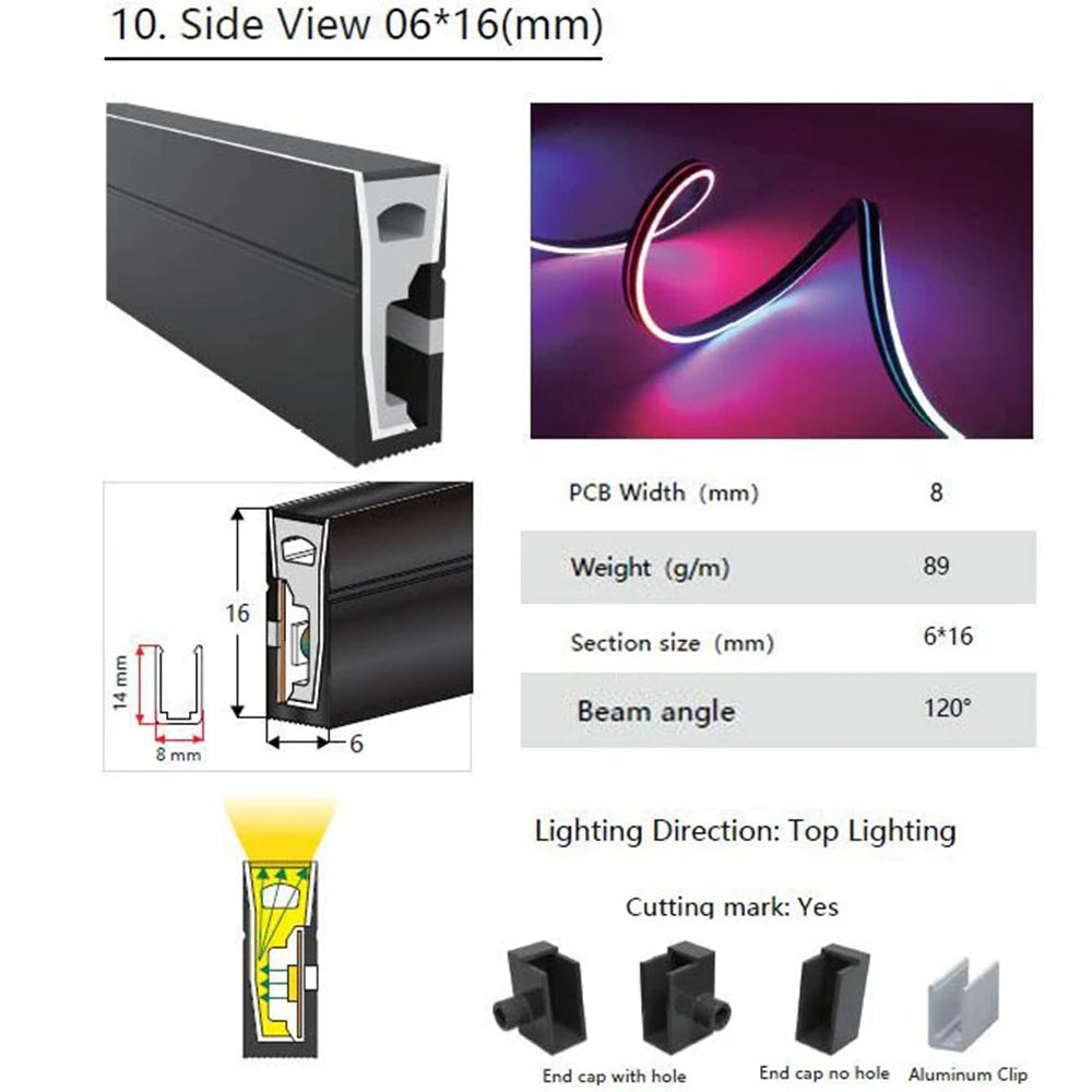 WS2812B WS2811 SK6812 LED Neon Rope Tube 5050 Flexible LED Strip Light Silica Gel Soft Lamp Tube IP67 Waterproof For Decoration.