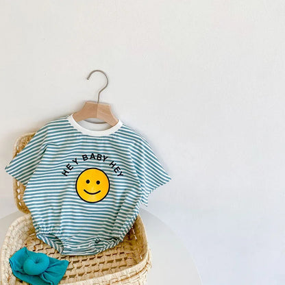 2024 neue Sommer Baby Bodys Mädchen Overalls Infant Jungen Gestreiften Einteilige Neugeborenen Kleidung.