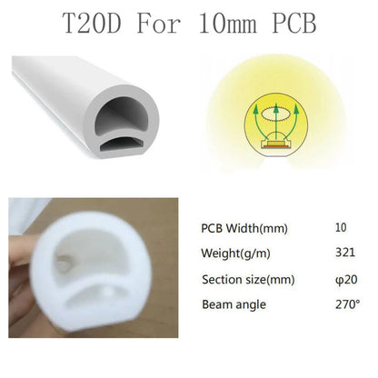 LED Silicone Tube Flexible Neon Soft Lights For SK6812 WS2812B WS2811 DIY Christmas Holiday Decoration Strip Light Tape Rope