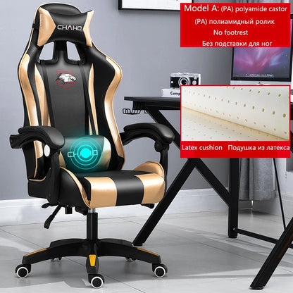WCG Gaming Stuhl Computer Stuhl Hochwertiger Gaming Stuhl Leder Internet LOL Internet Cafe Racing Stuhl Bürostuhl Gamer Neu