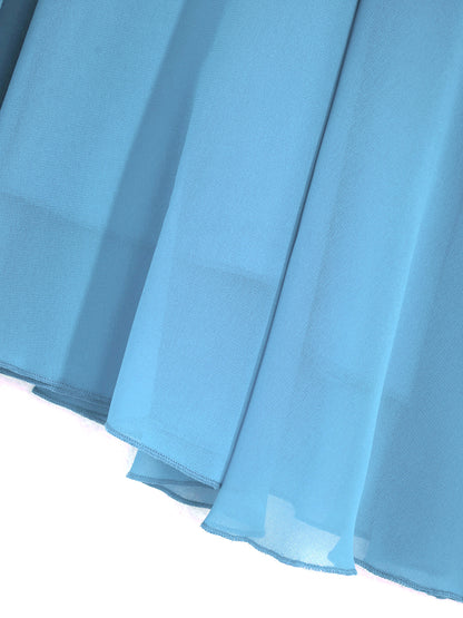 Elegantes Chiffon-Partykleid für Mädchen, schulterfrei, verstellbarer Spaghettiträger, bodenlanges Maxikleid für Hochzeit, Geburtstag, Abend