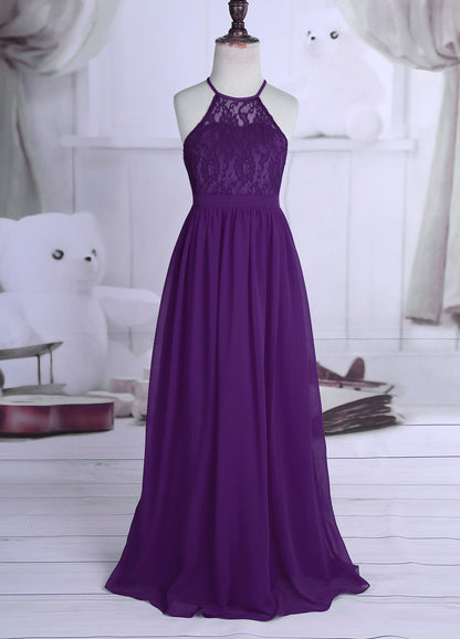 Sommer Mode Blume Mädchen Kleid Hochzeit Geburtstag Party Kinder Lange Kleid Vestido Elegante Halter Neck Floral Spitze Prinzessin Kleid