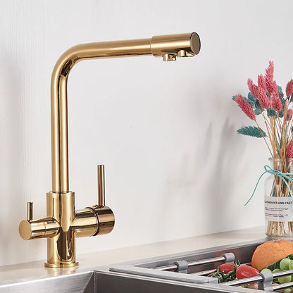 Filtered Kitchen Sink Faucets Drinking Water Filter Kitchen Faucet Sink Tap Hot Cold Water Tap For Kitchen