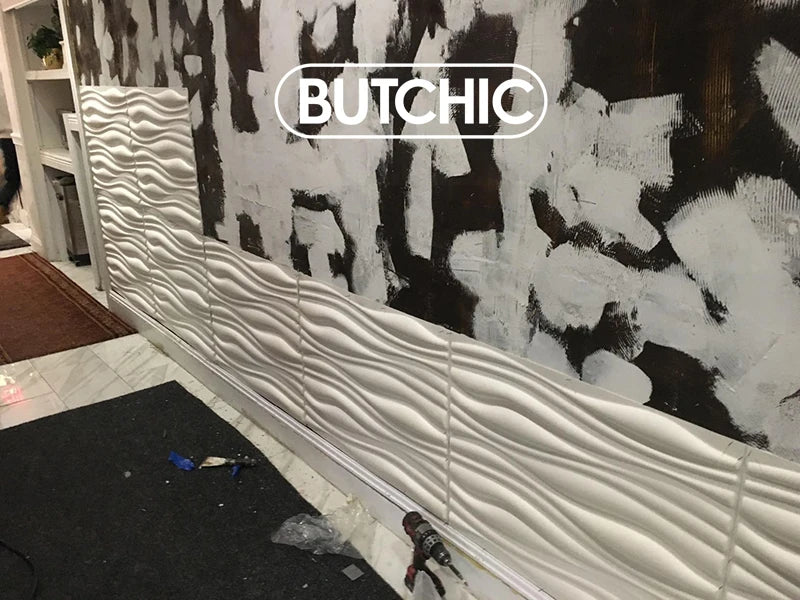 30x30cm Waves 3D Wall Panel wave Diamond Design Non self-adhesive plastic tile 3D wall sticker living room Bathroom wall paper