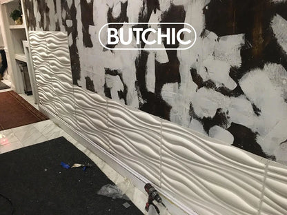 30x30cm Waves 3D Wall Panel wave Diamond Design Non self-adhesive plastic tile 3D wall sticker living room Bathroom wall paper