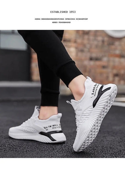 Lace-up Fashion Sneakers Men's Sports Shoes Comfortable Breathable Men Running Shoes Hot Sale Autumn Non-slip Training Shoes