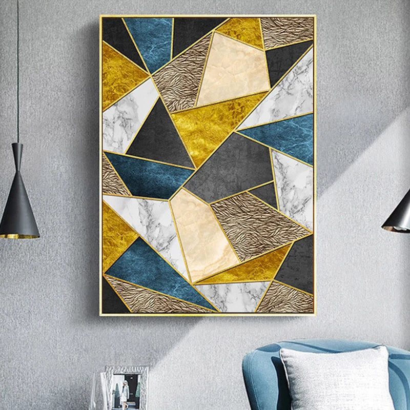 Customizable Abstract Landscape Mural Living Room Decoration Nordic Canvas Wall Art Pictures for Bedroom Modular Home Decor