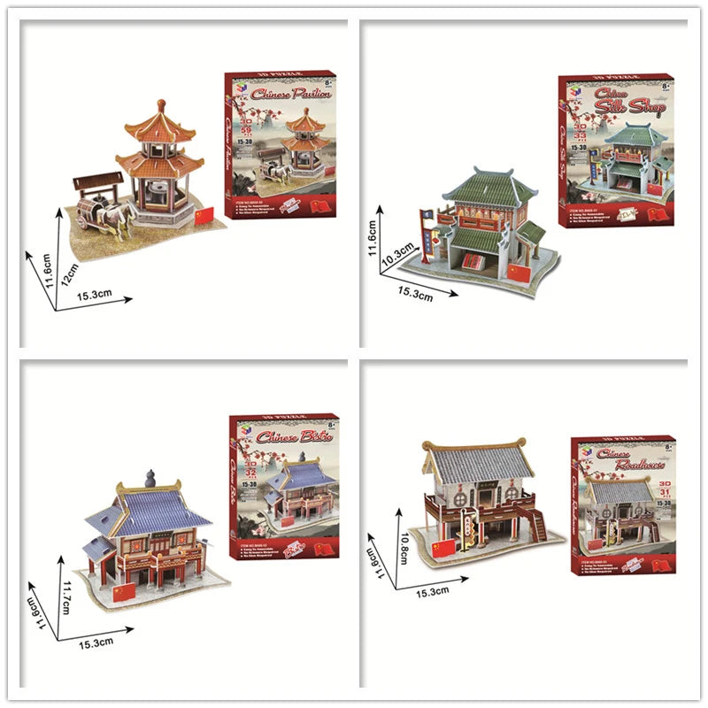 40 Style World Famous Architecture Building 3D Puzzle Model Construction 3D Jigsaw Puzzle Toys For Kids Christmas Gift.