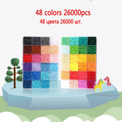 72 colors 24 colors 2.6mm Perler Fuse beads Iron beads Kit Hama beads 3D Puzzle DIY Toy Kids Creative Handmade Craft Toy Gift.