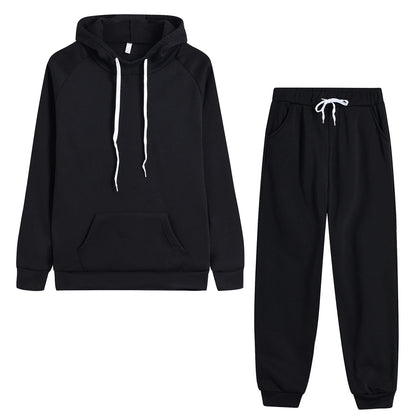 Autumn Women's Fleece Tracksuit 2 Pieces Set Pullover Hoodies+Pants Sport Suit Female Winter Warm Sweatshirt Suit for Woman.