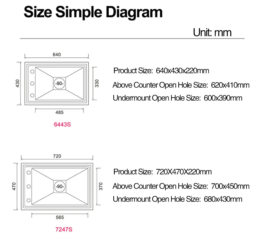 ASRAS New kitchen Sink Double Cover hidden Single Large Size 304 Stainless Steel 4mm Thickness Handmade Brushed kitchen Sink