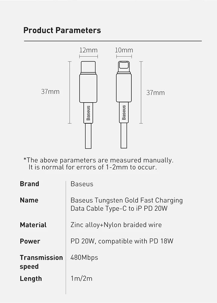Baseus 20W USB C Cable for iPhone 14 13 11 8 XR PD Fast Charge for iPhone 12 SE USB Type C Cable Fast Charging for Macbook Cable.