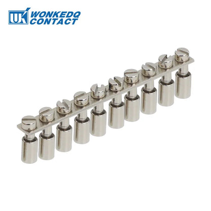 10 Stück MBKKB-2.5 Schraube Doppelstufe DIN-Schienenklemmenblock, 2,5 mm2 Drahtverbinder, universeller Durchgangsstecker 2 Schicht MBKKB2.5.