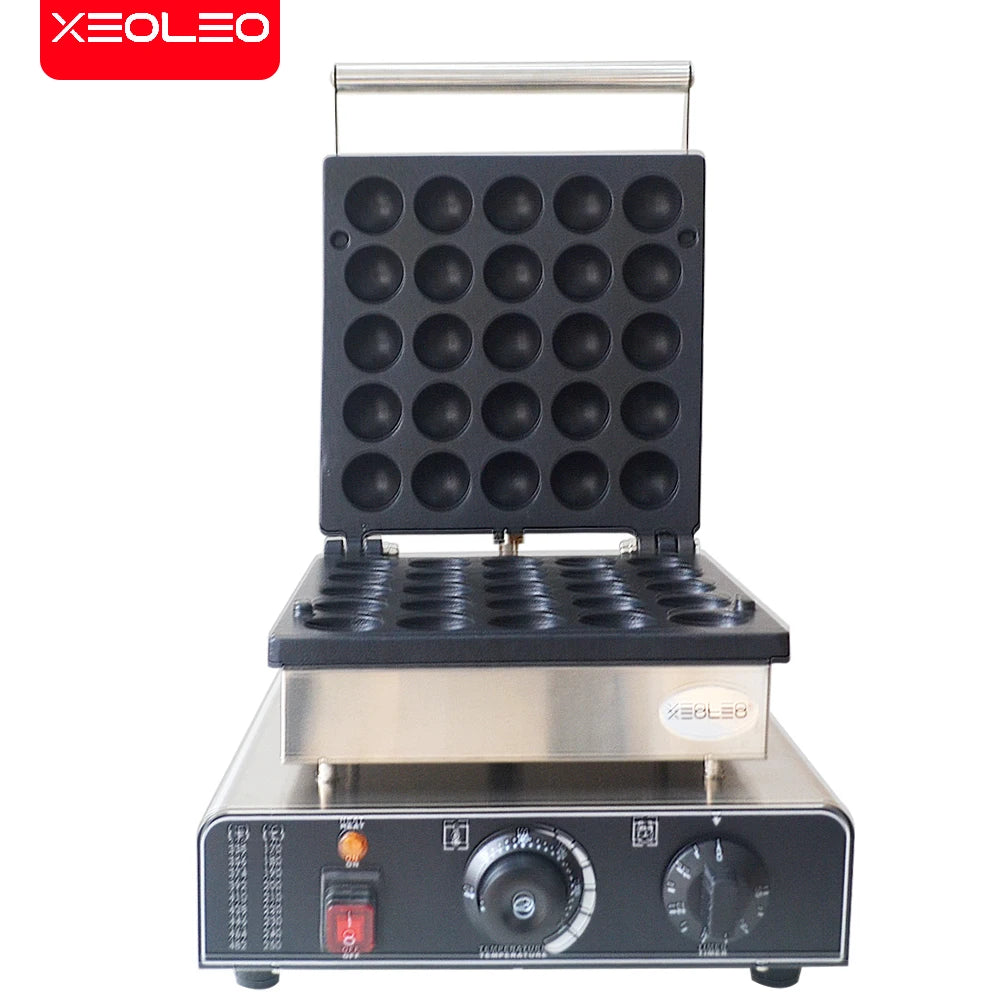 XEOLEO Electric Waffle Maker 850W Round Ball Waffle Machine 4cm Waffle Making Machines Non-stick takoyaki maker.