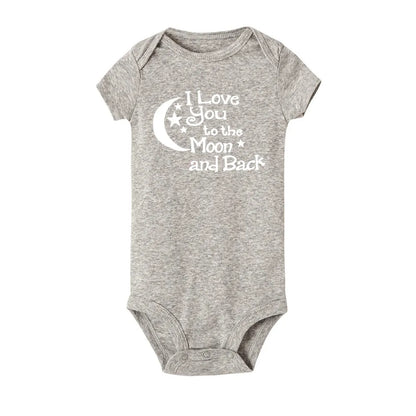 ICH LIEBE DICH ZUM MOND UND ZURÜCK & My Auntie Liebt Mich Gedruckt Jungen Mädchen Infant Playsuits Ein Stück schöne Baby Kid Romper Body.