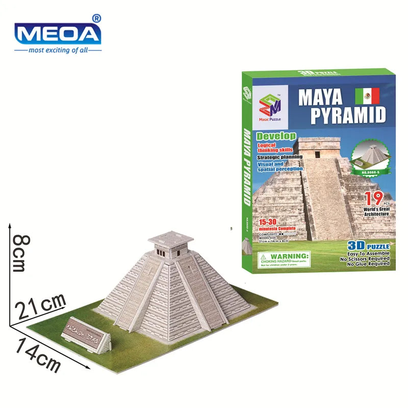 40 Style World Famous Architecture Building 3D Puzzle Model Construction 3D Jigsaw Puzzle Toys For Kids Christmas Gift
