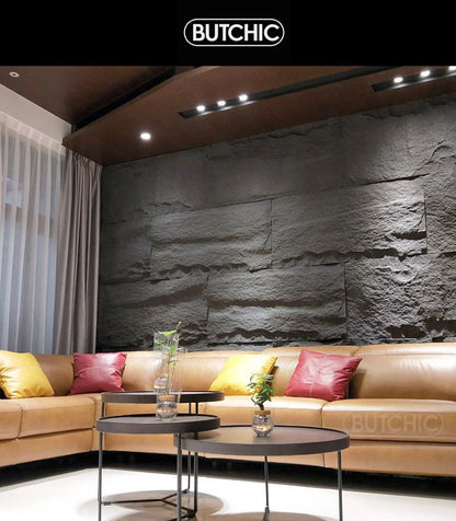 4 pcs 120x60cm high simulation stone 3D wall stickers stone pattern wallpaper wall covering living room 3D wall panel mold tile