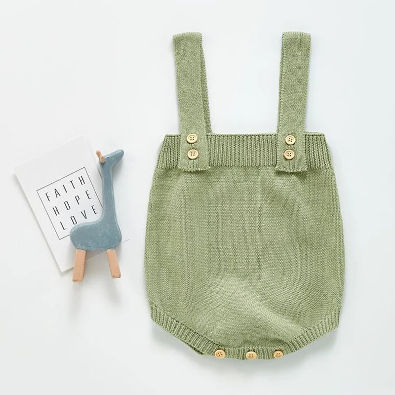 2022 Baby Strampler Sleeveless Herbst Kleinkind Mädchen Jungen Overall Gestrickte Solide Neugeborenen Kinder Kleidung Super Weiche Ein Stück Gesamt