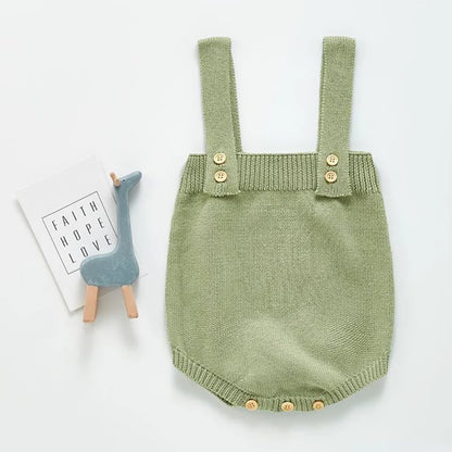 2022 Baby Strampler Sleeveless Herbst Kleinkind Mädchen Jungen Overall Gestrickte Solide Neugeborenen Kinder Kleidung Super Weiche Ein Stück Gesamt