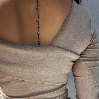 Women Autumn Winter T shirt Off Shoulder Oblique Neck Strapless Backless Long Sleeve Solid Color Ladies Slim Shirt femme.