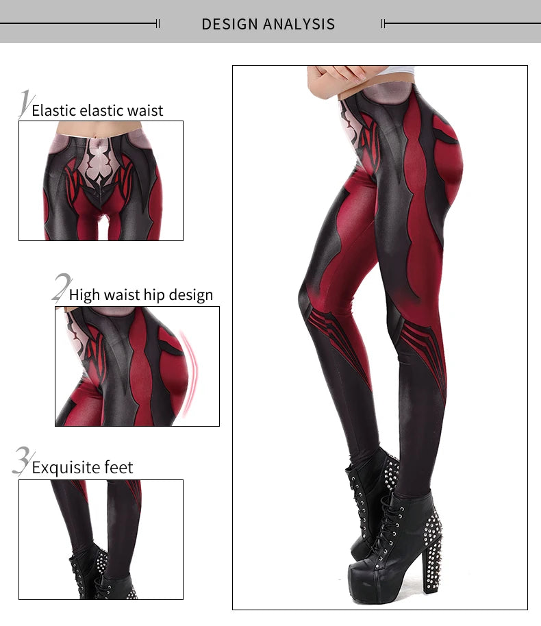 NADANBAO Women Leggings Gothic Style Anime Printed High Quality Leggings Fashion Elastic Pants Sporting Fitness Yoga Pants.