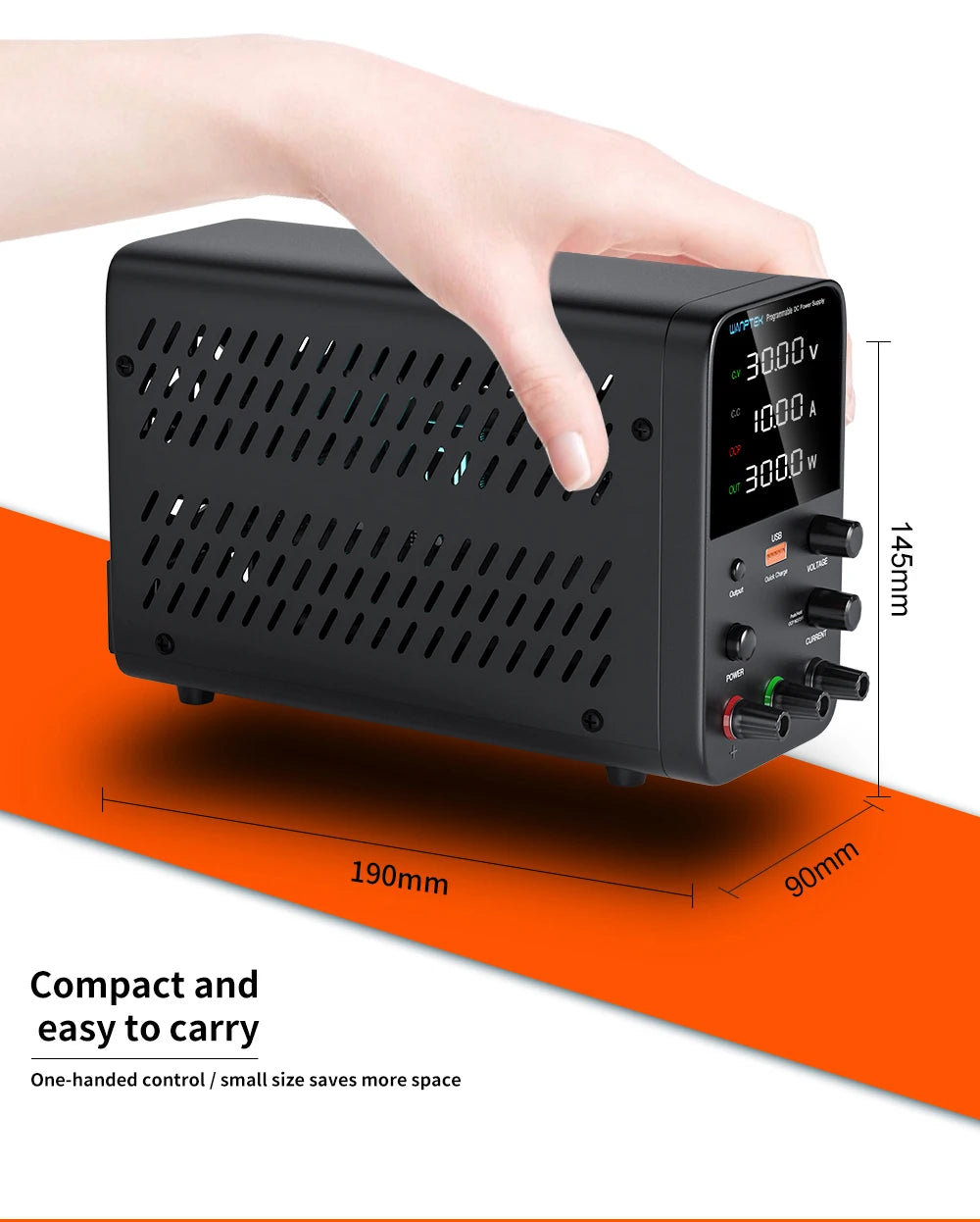 Wanptek Adjustable DC Power Supply 30V 10A LED Lab Bench Power Source Stabilized Switch Power Supply Voltage Regulator 60V 5A