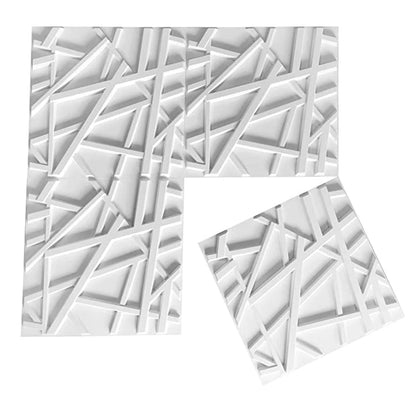 4pcs 50x50cm 3D wall panel Geometric lines 3D wall sticker wallpaper mural diamond design decor tile 3d mold 90's aesthetic room