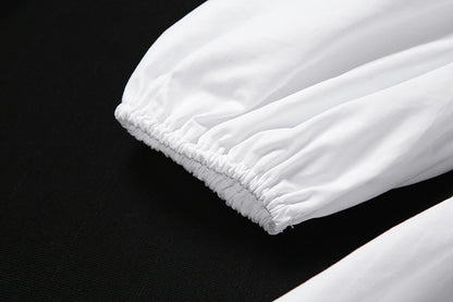 Sexy rückenfreie Minikleider mit Schnürung, Boho-Weiß, Puffärmel, süßes Kleid, schicke Damen, elegante Dame für Hochzeit, Party, Sommerkleidung.