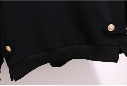 150 kg Übergröße Damen Büste 157 Winter Fleece Lose Pailletten Brief Sweatshirts Rundhals Pullover Top 5XL 6XL 7XL 8XL 9XL.