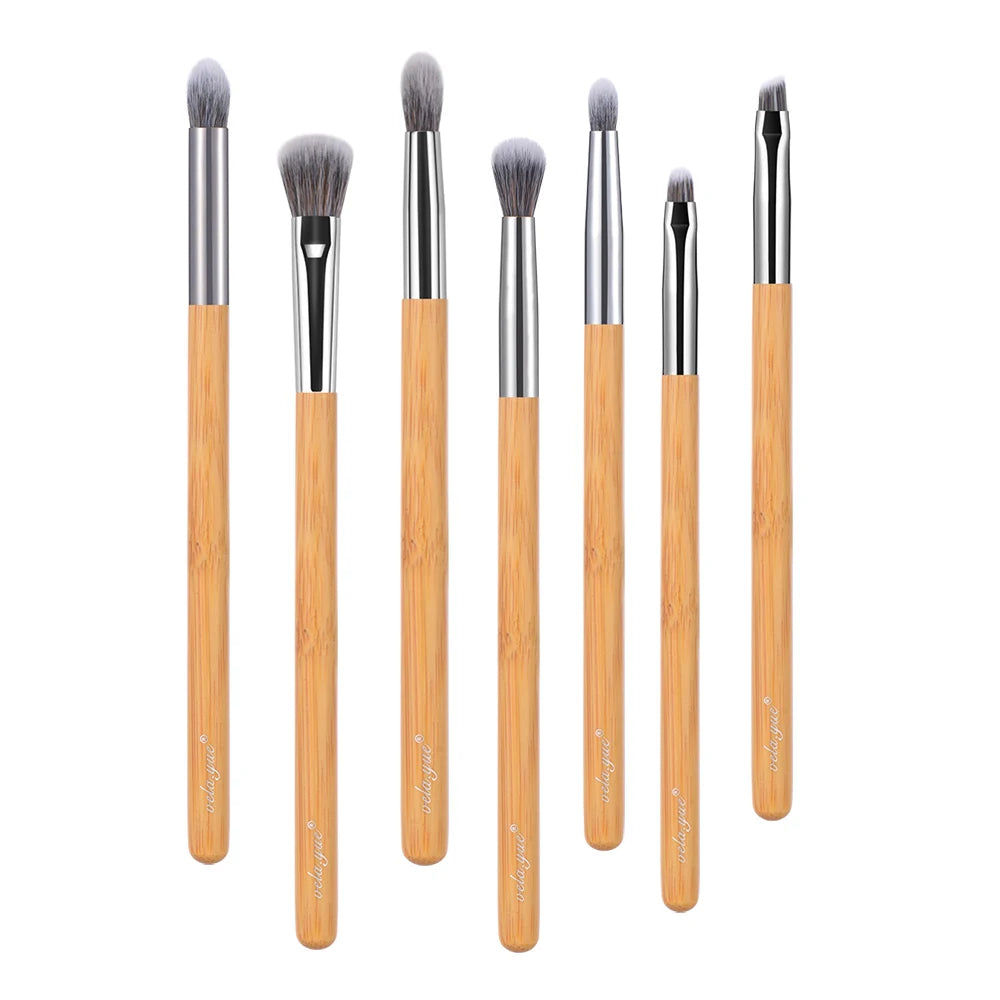 Vela.Yue Premium Makeup Brush Set 7pcs Eyes Shadow Smudge Blending Contour Eyeliner Eyebrow Makeup Applicator Tools Kit.