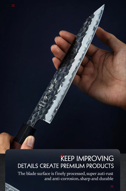 HEZHEN 1PC-5PC Kitchen Knife Set Chef Utility Stainless Steel 3 Layers Composite Steel Santoku Nakiri Kitchen Accessories