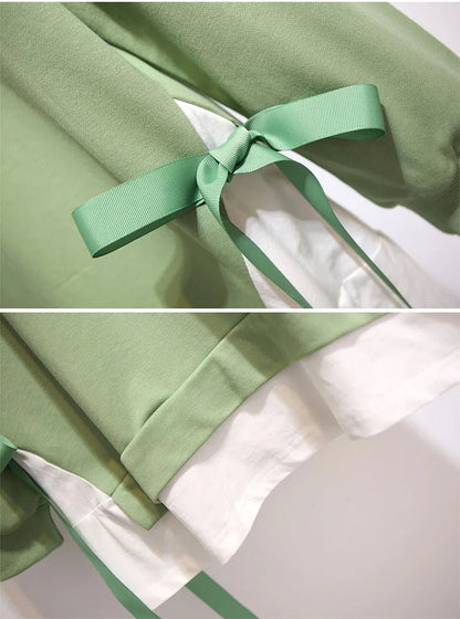 150Kg Plus Größe frauen Herbst Lose Oansatz Sweatshirts Fehlschlag 157cm 6XL 7XL 8XL 9XL 10XL Beiläufige Lange-ärmeln Gefälschte Zwei-stück Top