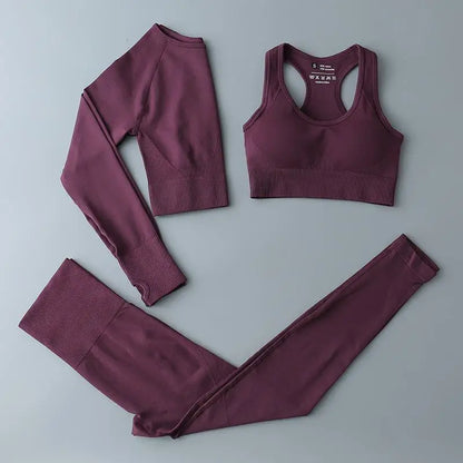 2/3/4pcs Seamless Gym Set Sport outfit Suits for Fitness Clothing Yoga Set For Women Sportswear Yoga Clothes Woman Active Wear