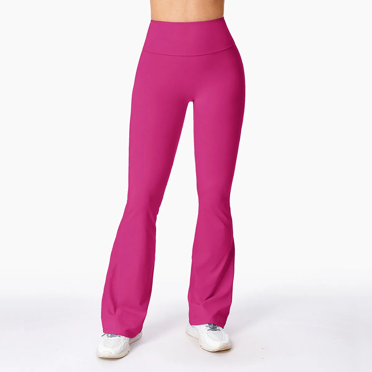 New Arrival Lulu Micro Stretch Wide Leg High Waist Yoga & Fitness Pants Naked Sports Wear Solid Pattern for Running Exercise.