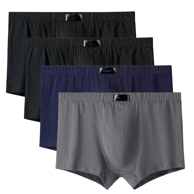 4 Teile/los Schlüpfer der Männer Männliche Unterhose Shorts Boxer Unterwäsche Slip Baumwolle Große Größe 5XL 6XL