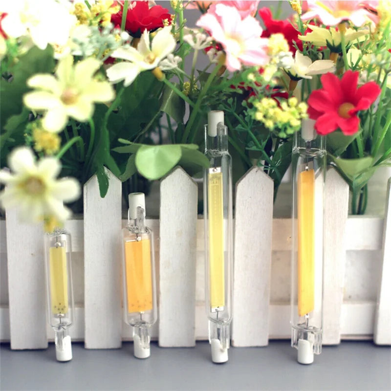 R7s LED 78mm 118mm 7W 12W 15W 25W Dimmable COB Bulbs Ceramic Glass Tube Light Ampoule Replacement Halogen Bombillas Spotlight.