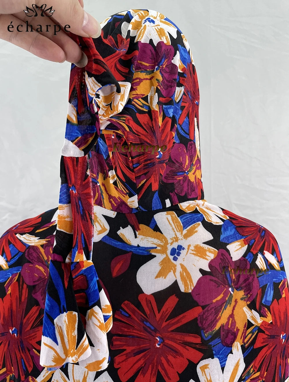 1 Pieces Muslim Hijabs Dress Women's Prayer Garment Dubai Abaya Arab Jibab Islam Flowers Djellaba Femmel Khimar Caftan Clothes.