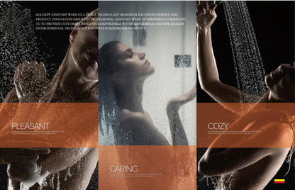 Black Shower Faucets System Bathroom Wall Mounted Rainfall Shower Kit Concealed Embedded Box Hot Cold Water Mixer Tap SUS304